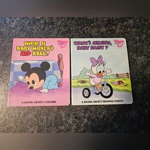 Disney Babies Board Book 1987 1990‎ Lot Mickey Daisy Donald Goofy Colors Parts